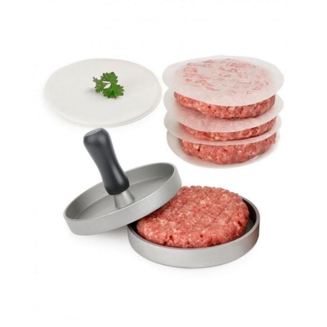 Non Stick Aluminum Burger Press - Silver